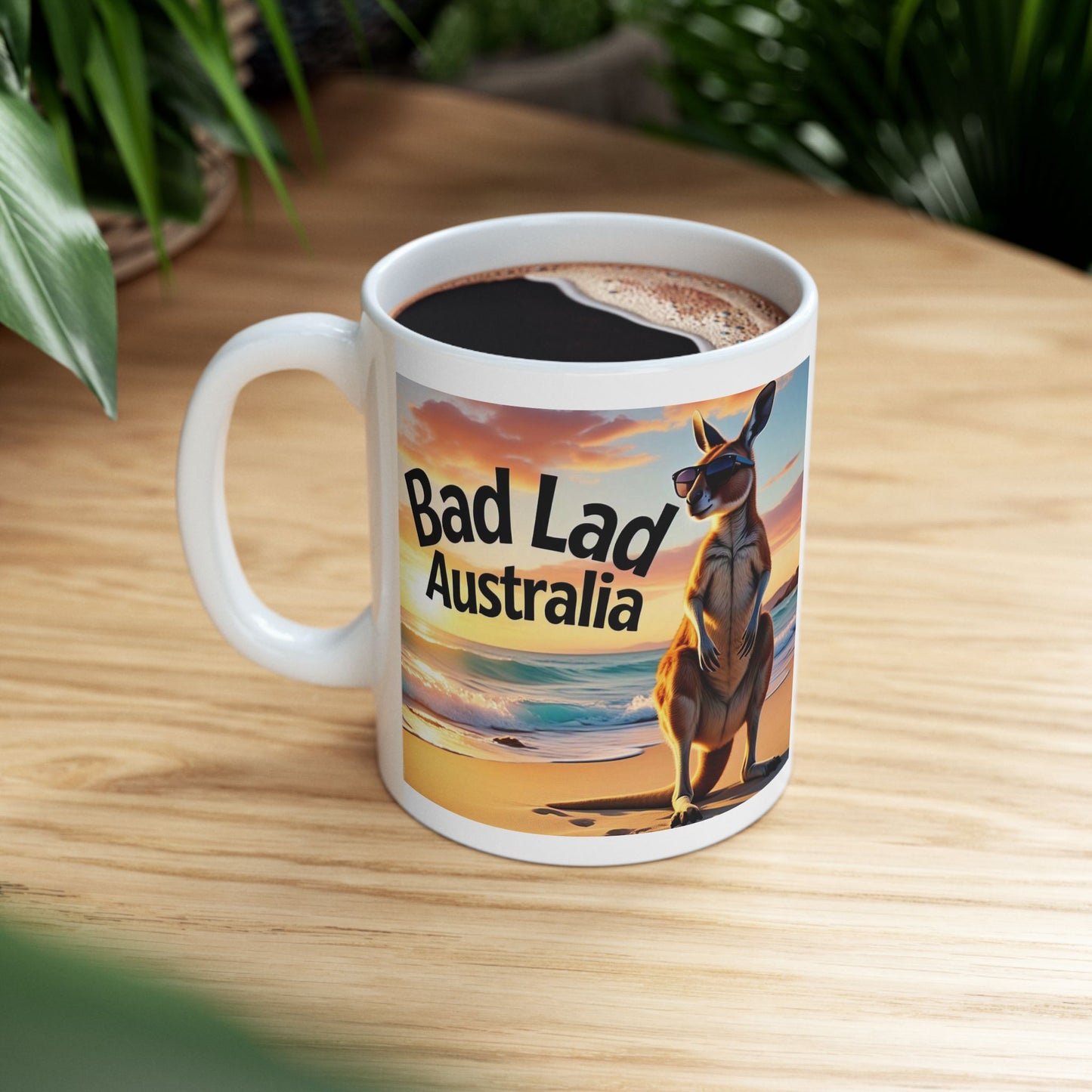 Bad Lad Oz Kangaroo Wave Mug