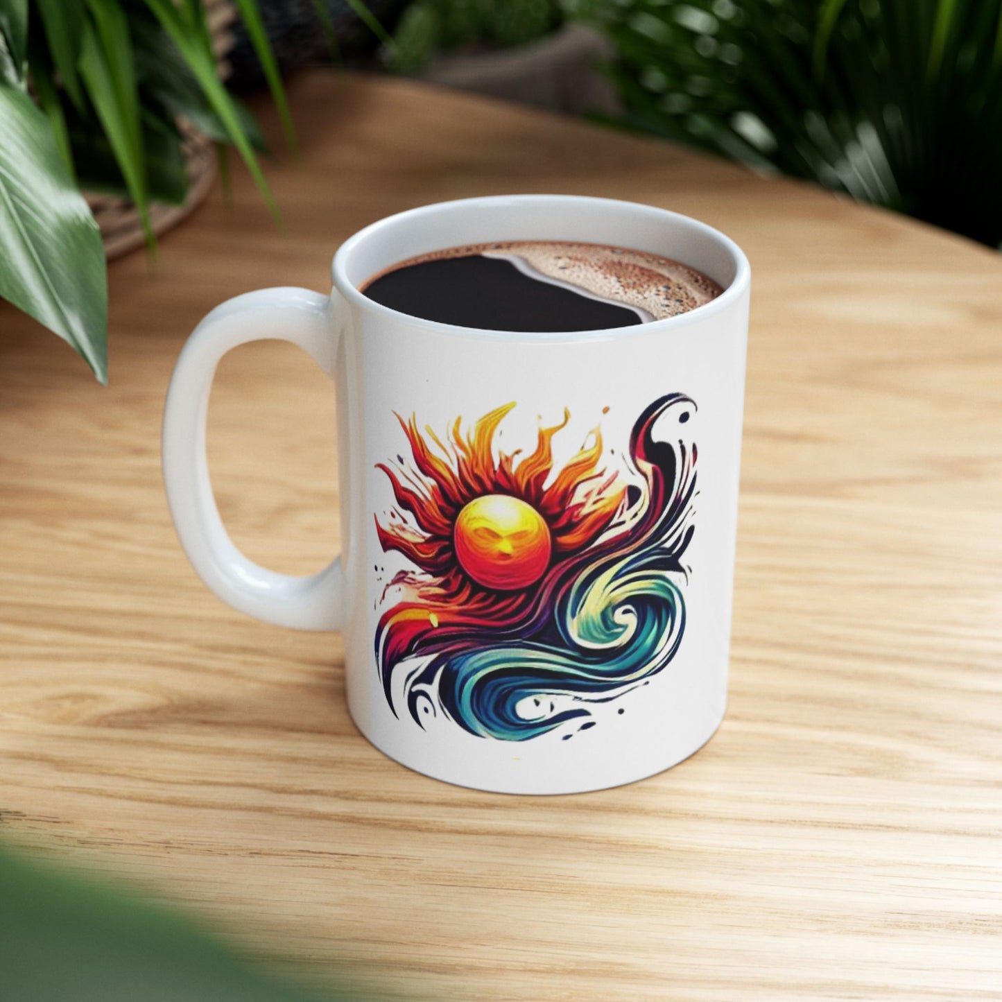 Bad Lad Oz Groovy Wave Design Ceramic Mug