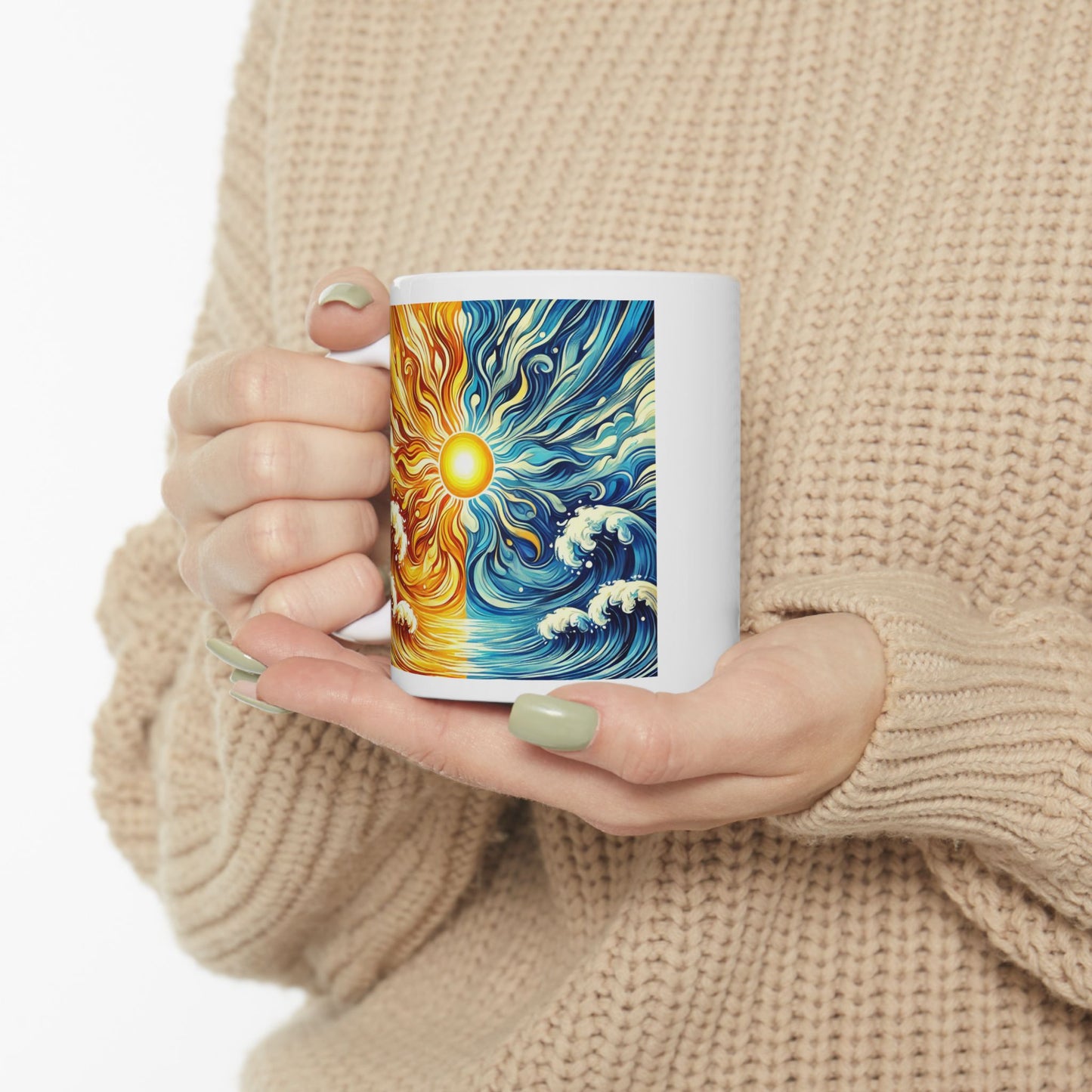 Bad Lad Ocean Sun Waves Coffee Cup
