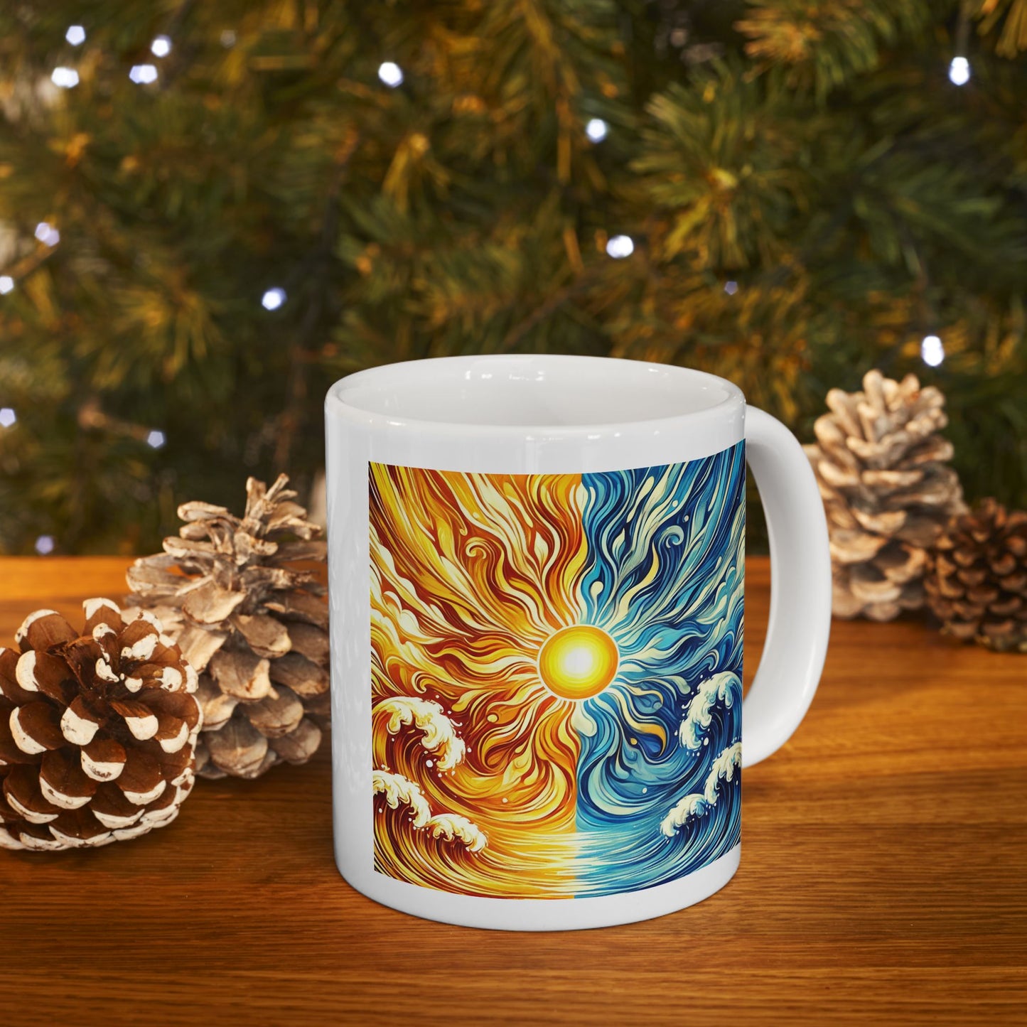 Bad Lad Ocean Sun Waves Coffee Cup