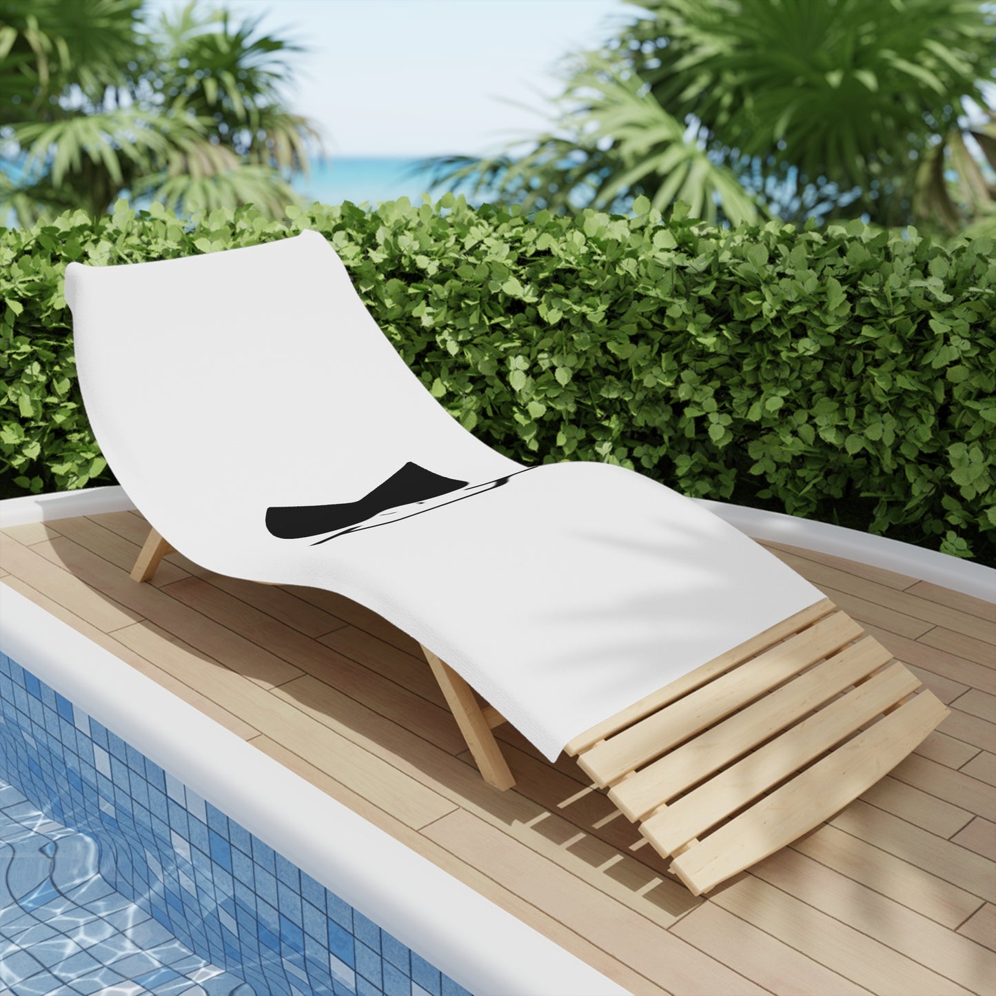 Bad Lad Smiley Beach Towel - White