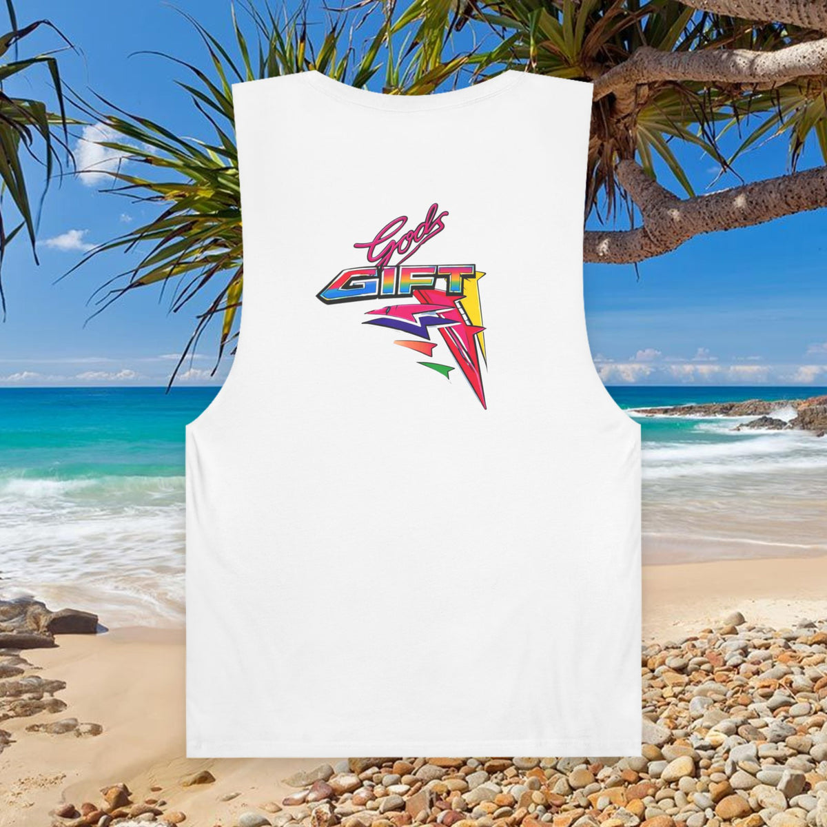 Water Ski Racing Gods Gift Tribute Tank Top - Reverse