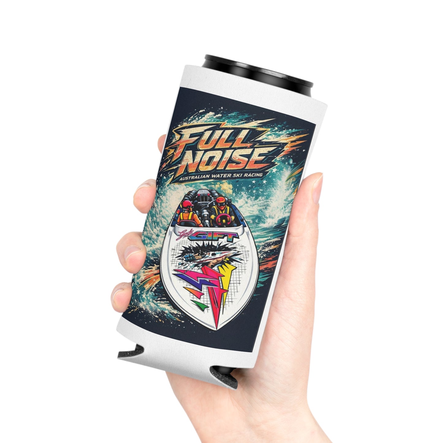 Australian Water Ski Racing God’s Gift Tribute Can Coolers