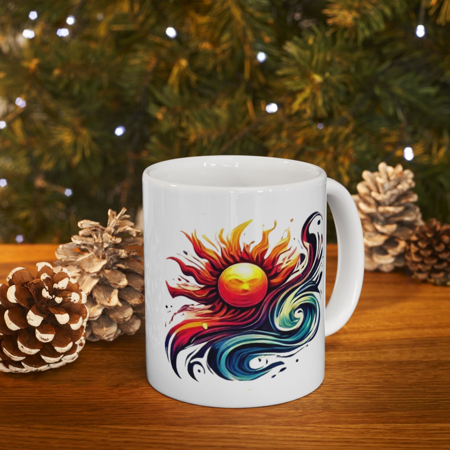 Bad Lad Oz Groovy Wave Design Ceramic Mug