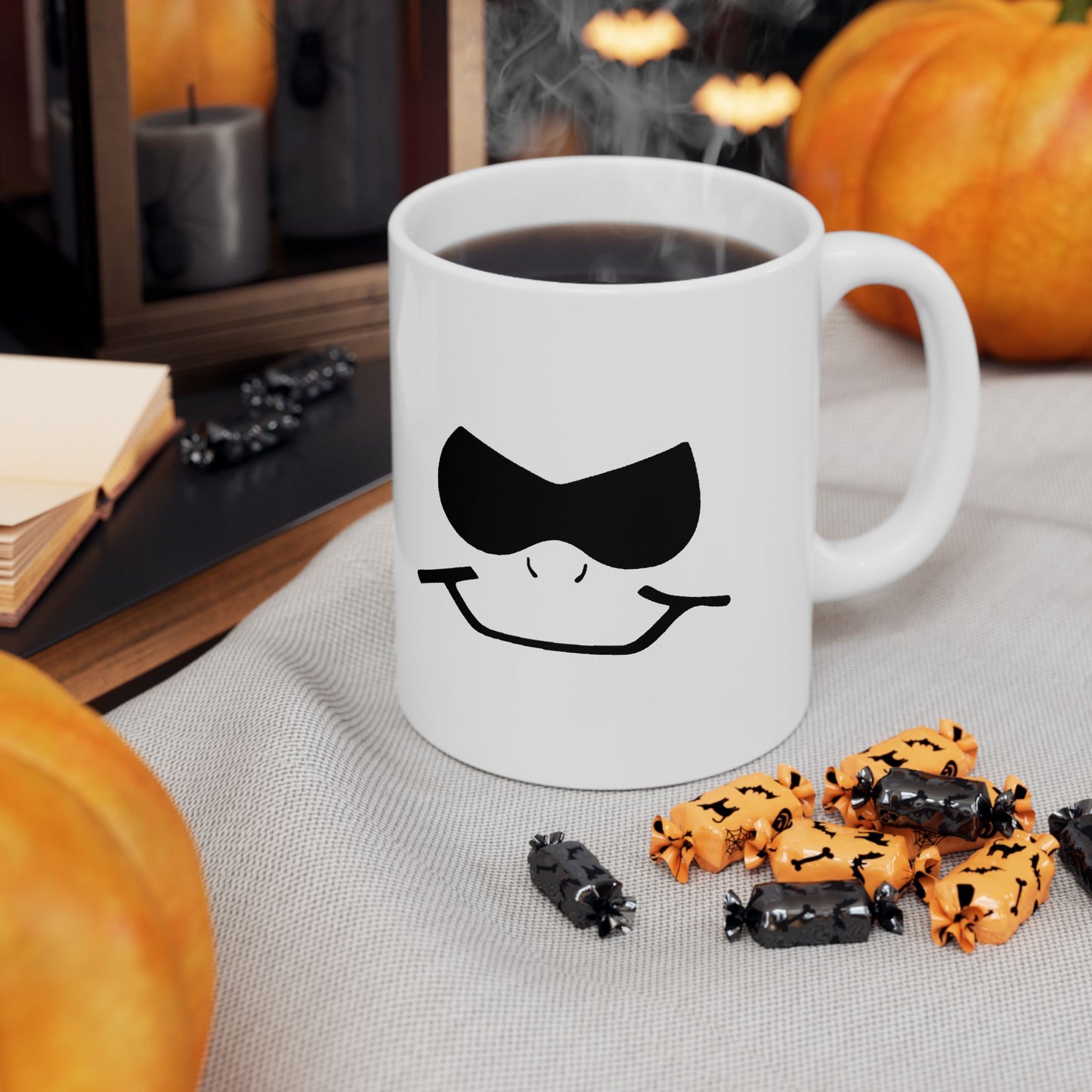 Bad Lad Oz White Smiley Coffee Cup