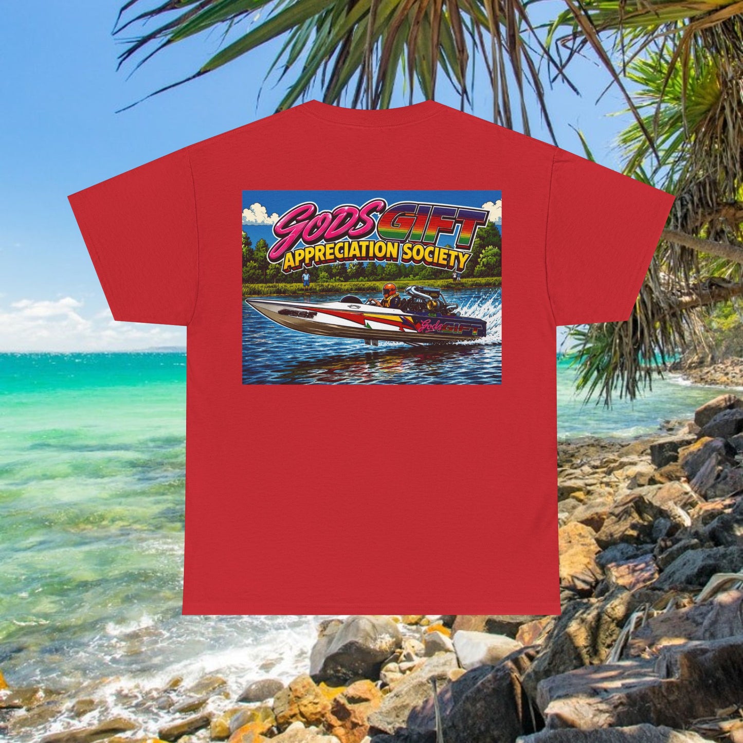 Gods Gift Appreciation Society - Tribute Range Australian Water Ski Racing Tee