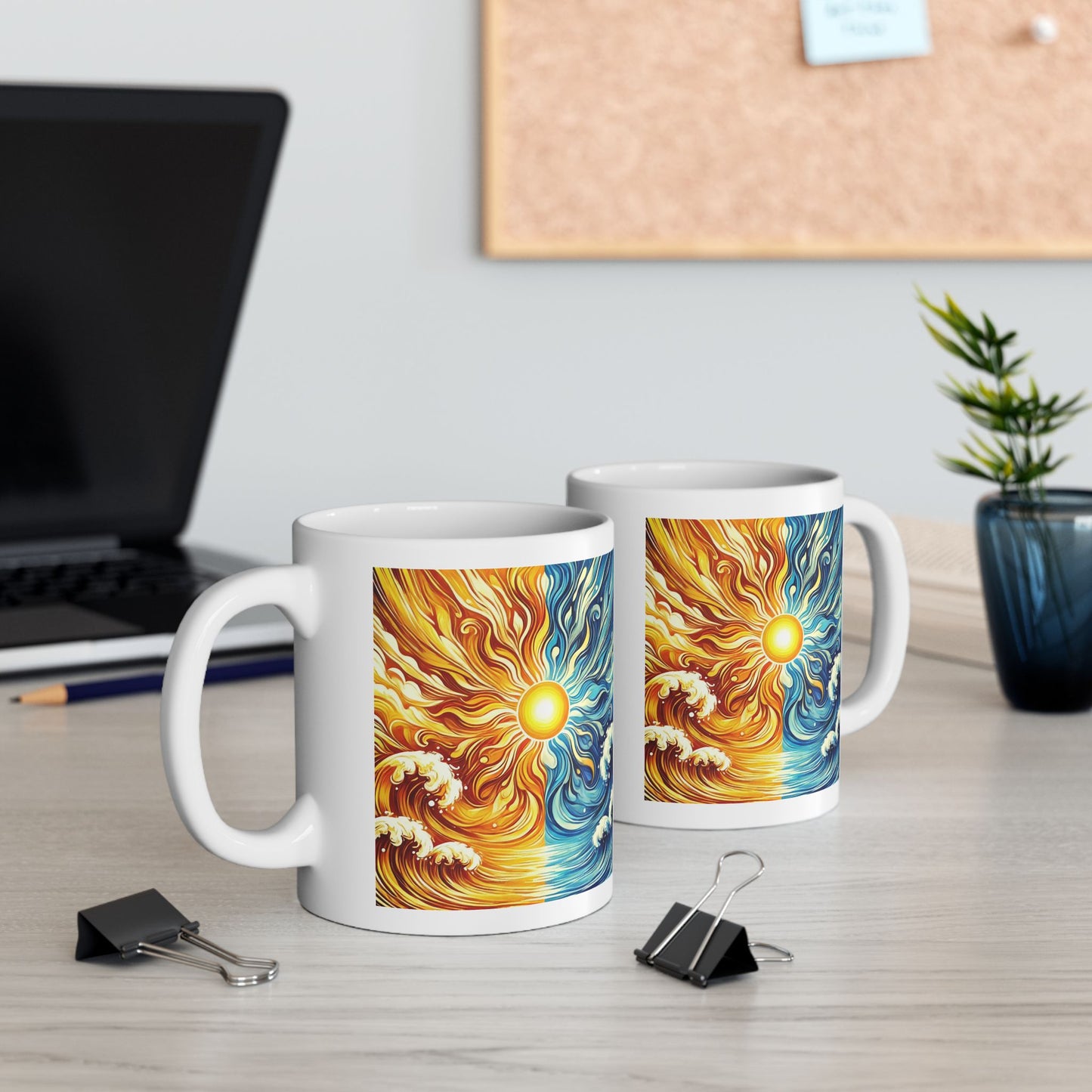 Bad Lad Ocean Sun Waves Coffee Cup