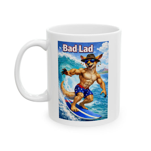 Bad Lad Action Roo Collection - Surfing Roo Coffee Mug