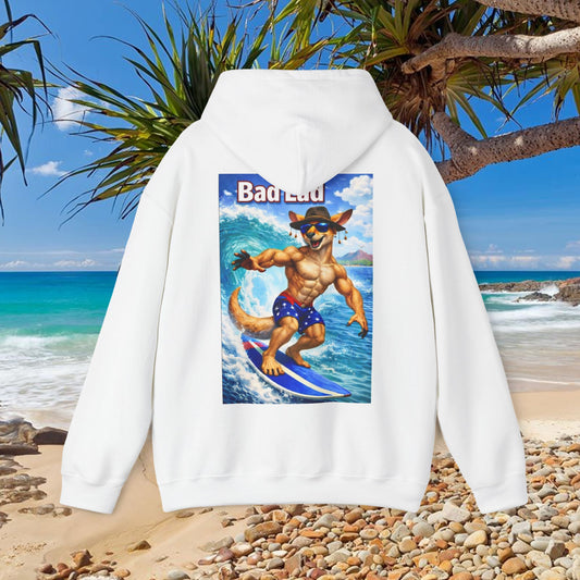 Bad Lad Oz Surfing Kangaroo Unisex Hoodie