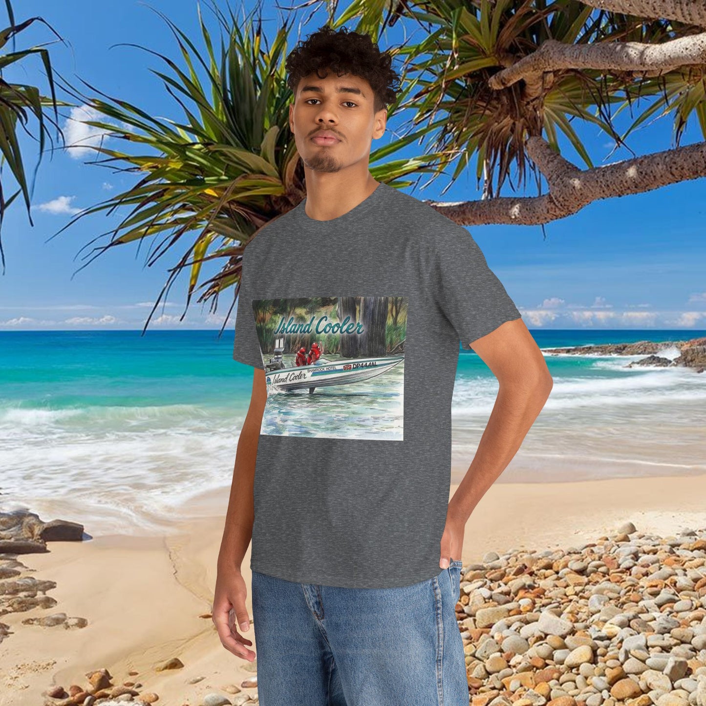 ISLAND 🏝️ COOLER Australian Water Ski Racing Tribute Range T-shirt Celebrates the Original Kings of the Murray