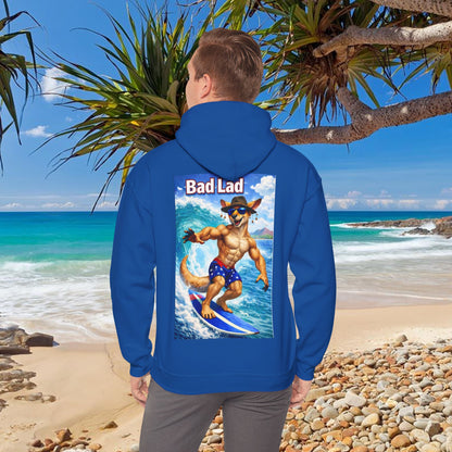 Bad Lad Oz Surfing Kangaroo Unisex Hoodie