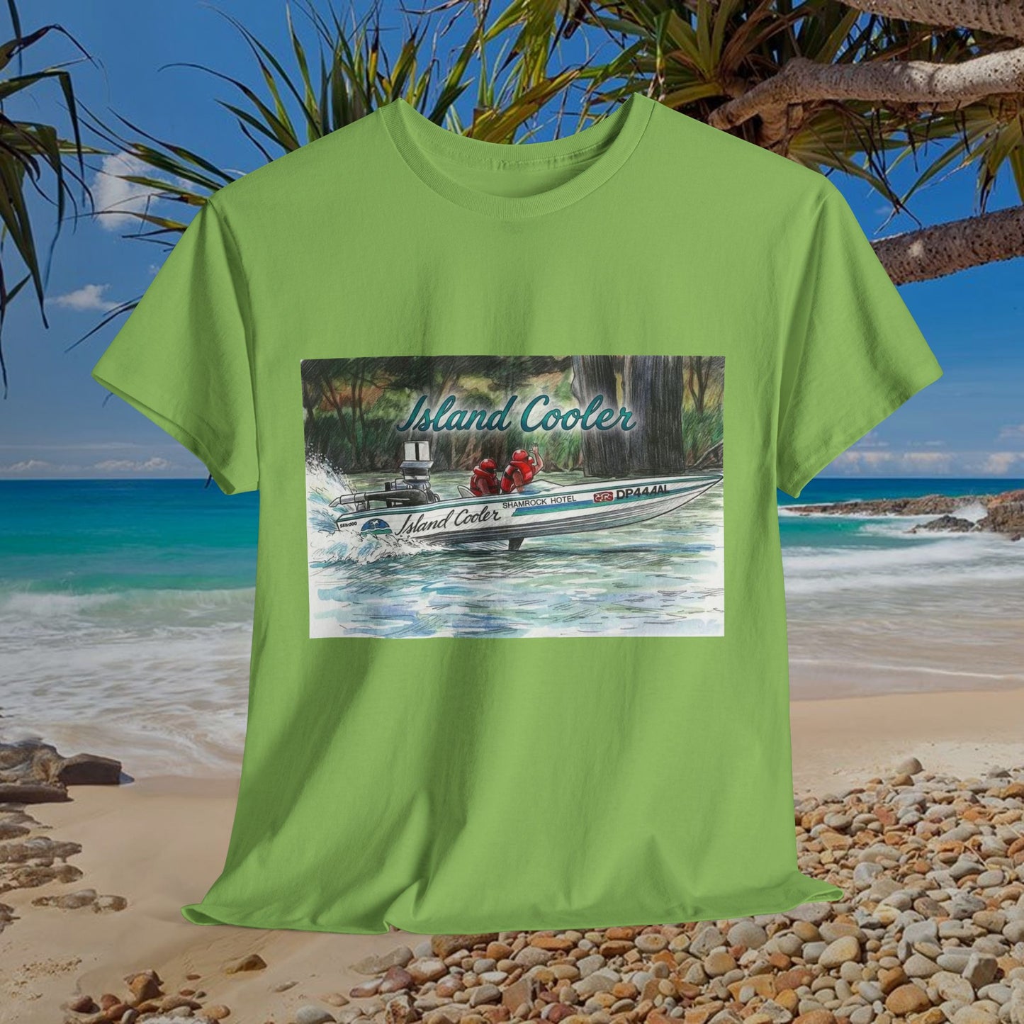 ISLAND 🏝️ COOLER Australian Water Ski Racing Tribute Range T-shirt Celebrates the Original Kings of the Murray