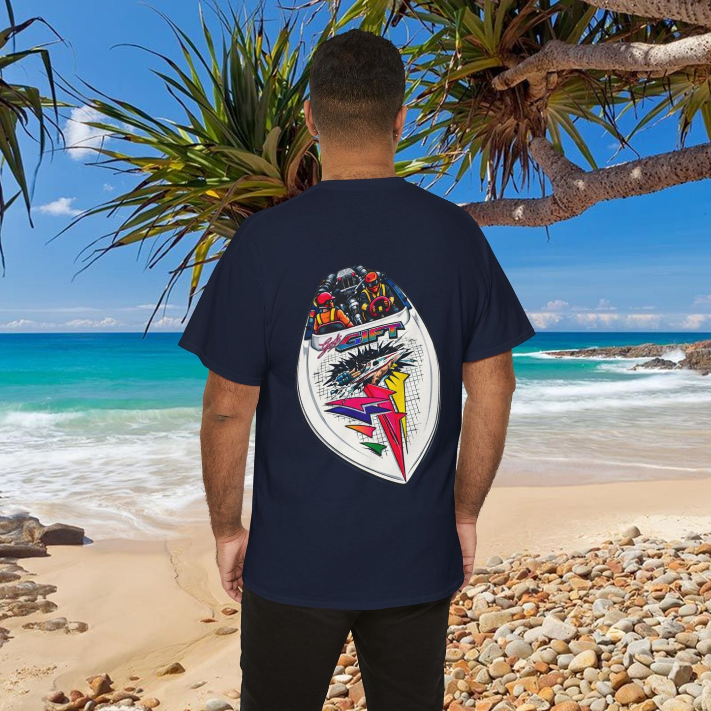 LIMITTED ADDITION Gods Gift Front & Back Waterski Racing Tribute Tee | Twin Turbo Old School Aussie Champion Game Changer