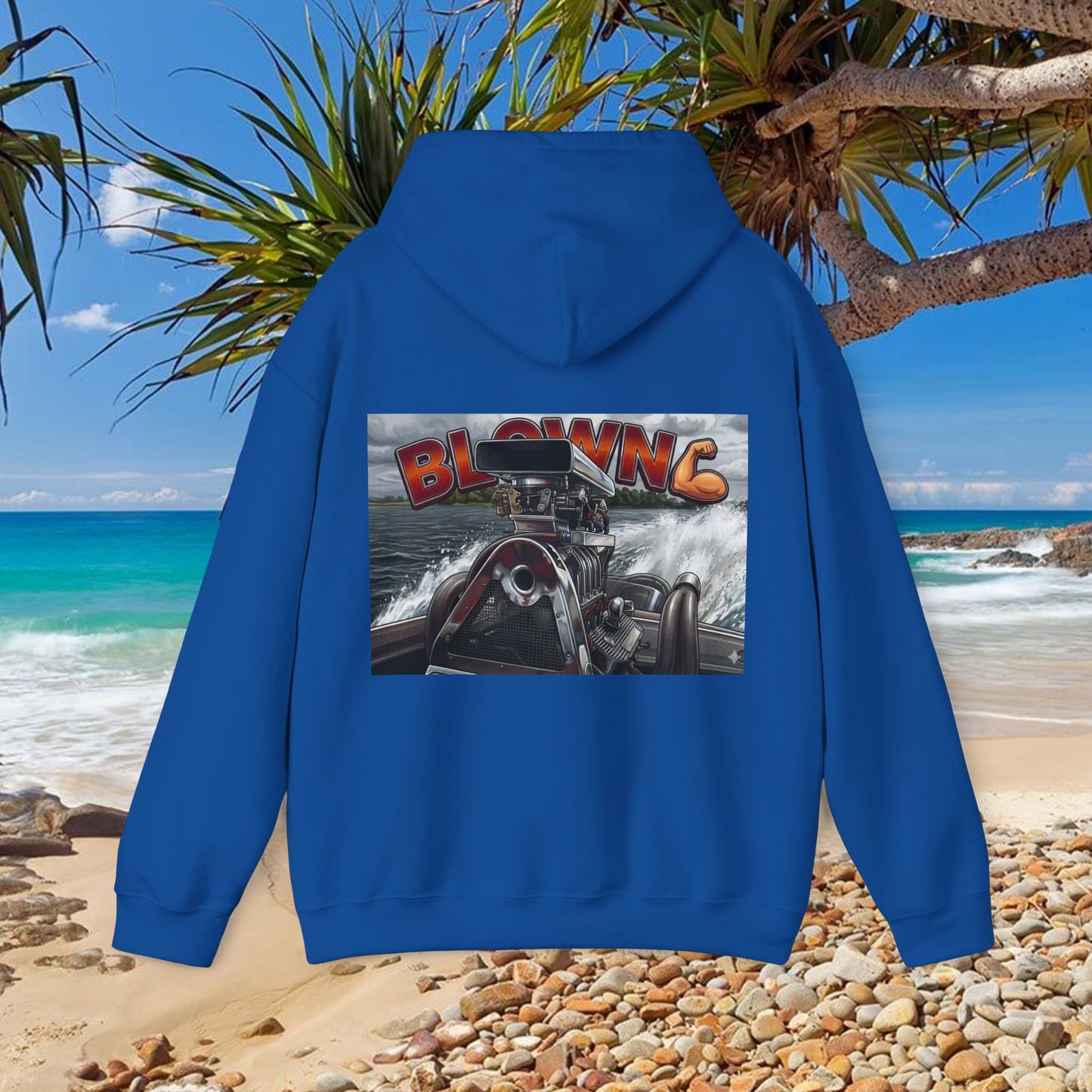 MIRAGE BLOWN MOTOR design from the Bad Lad Oz Ski Racing Tribute Collection Hoodies