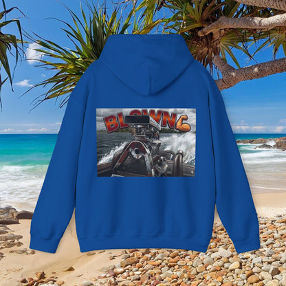 MIRAGE BLOWN MOTOR design from the Bad Lad Oz Ski Racing Tribute Collection Hoodies