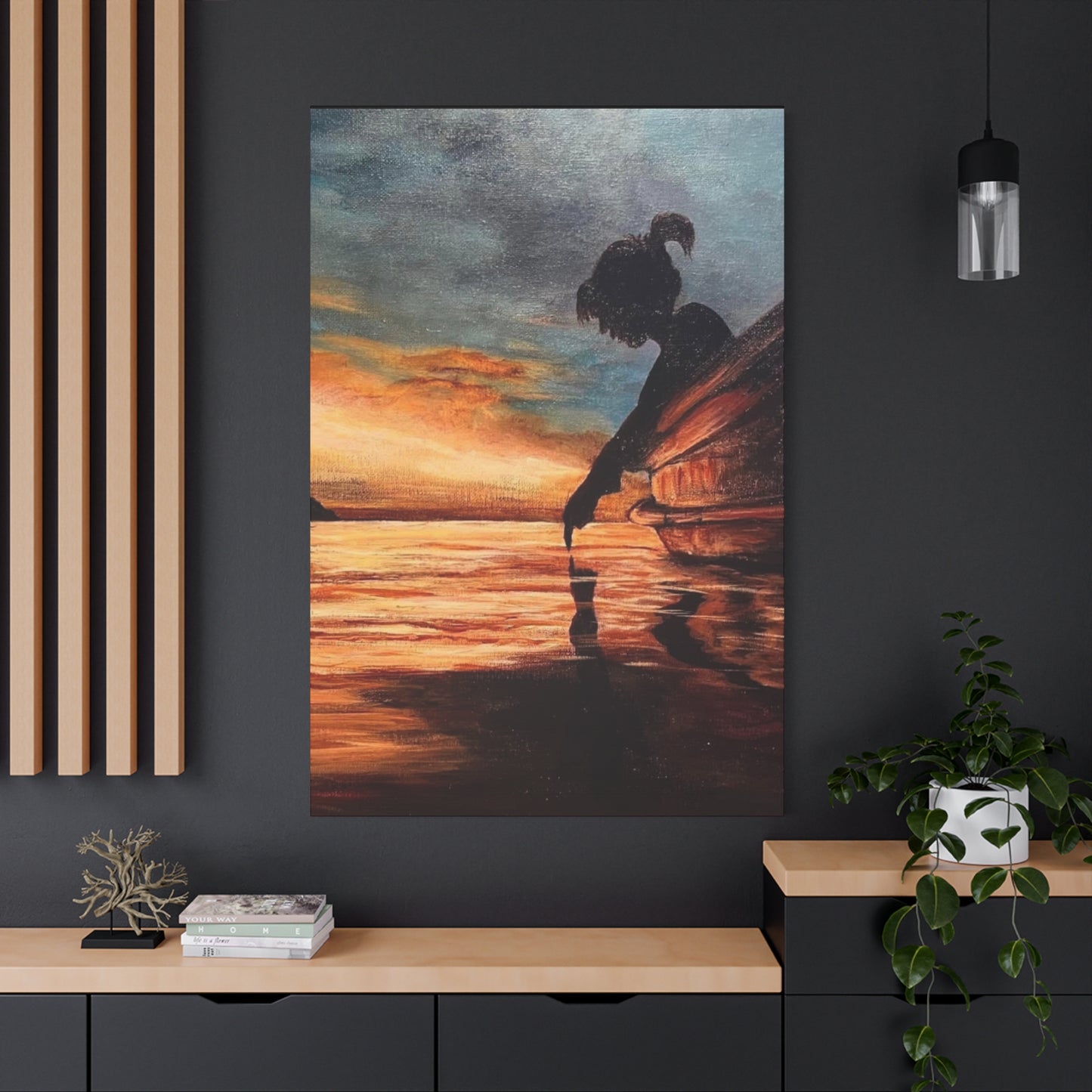 Hand Painted Canvas Wall Art Print - Reflection