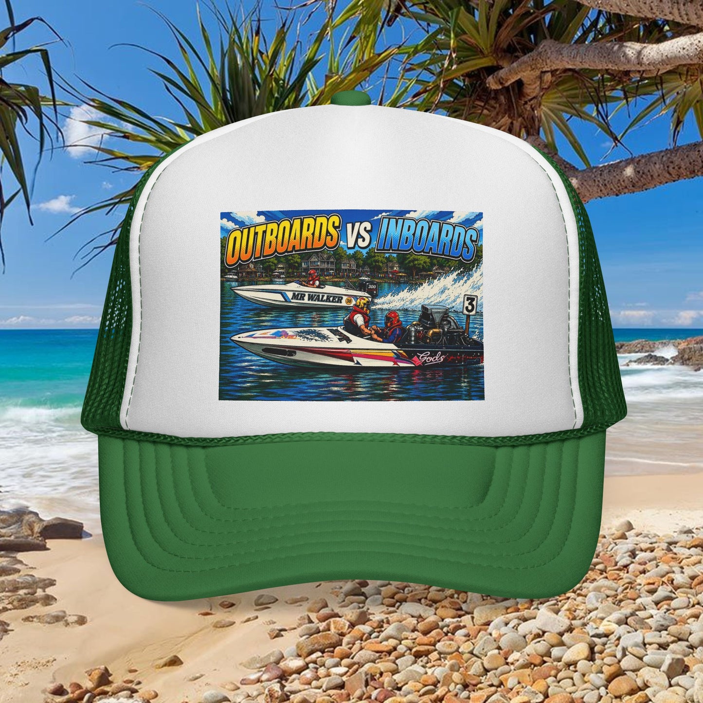 The Iconic GODS GIFT vs Mr WALKER battle is on this Bad Lad Oz Water Ski Racing Tribute Trucker Cap