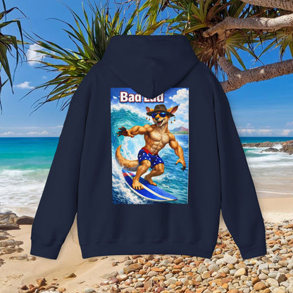 Bad Lad Oz Surfing Kangaroo Unisex Hoodie