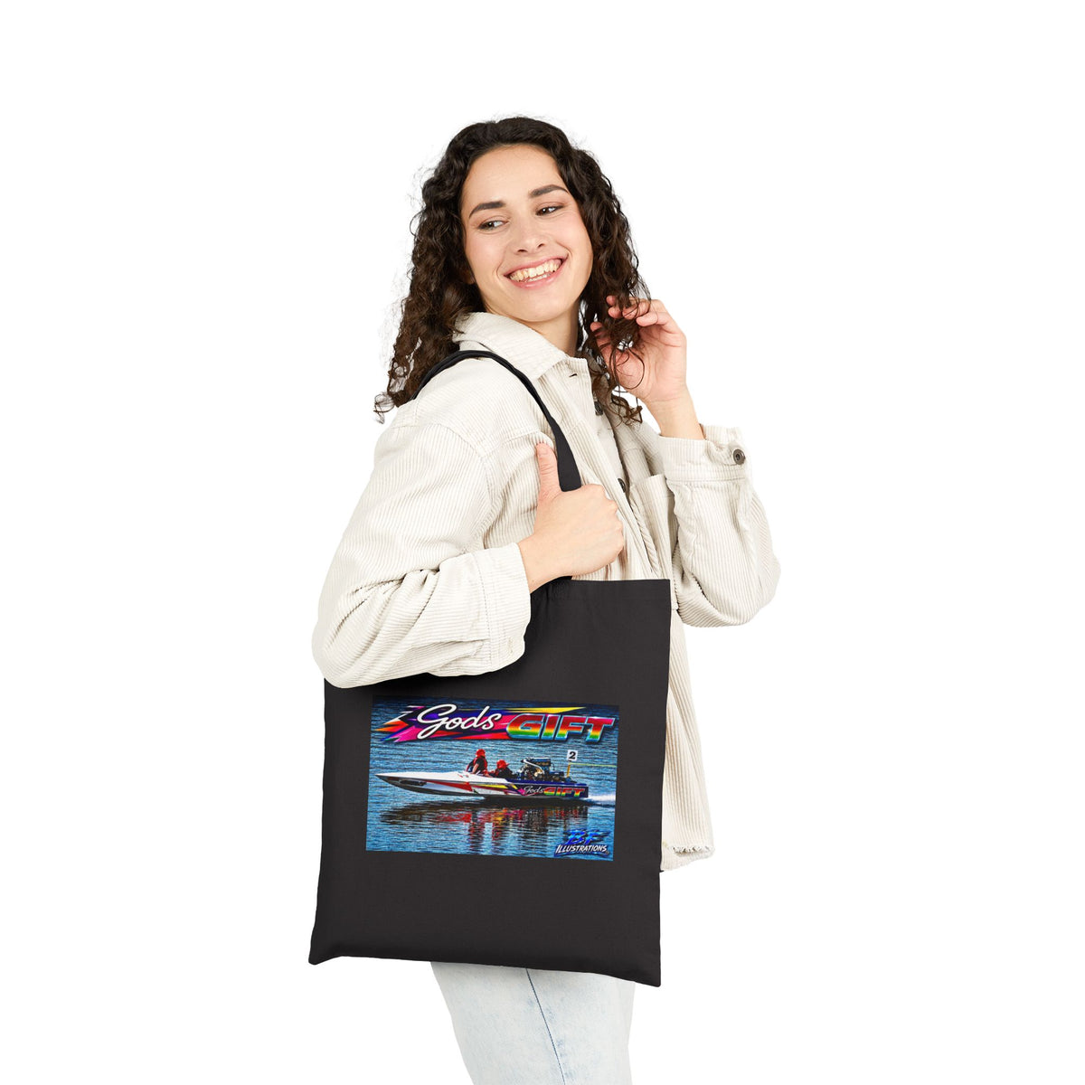 Gods Gift Canvas Tote Bag is a vivid and wild Tribute colour printed Bag with Dual Sided Printing to choose from