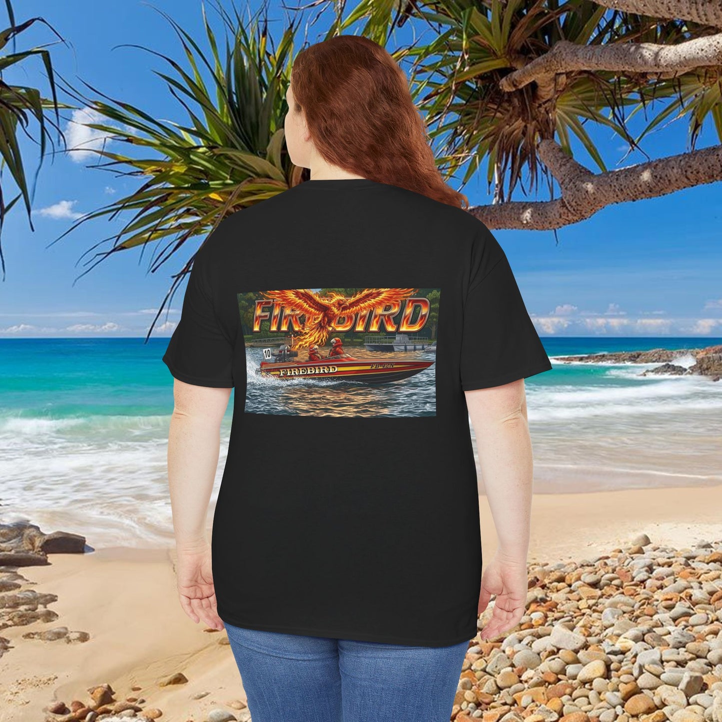 FIREBIRD Australian Water Ski Racing Tribute T-shirt celebrating a favourite of the sport globally for multiple decades and Championships