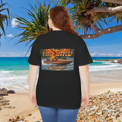 FIREBIRD Australian Water Ski Racing Tribute T-shirt celebrating a favourite of the sport globally for multiple decades and Championships