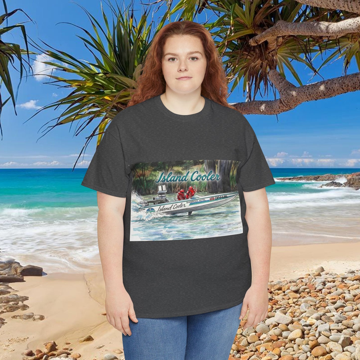 ISLAND 🏝️ COOLER Australian Water Ski Racing Tribute Range T-shirt Celebrates the Original Kings of the Murray