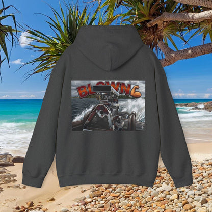 MIRAGE BLOWN MOTOR design from the Bad Lad Oz Ski Racing Tribute Collection Hoodies