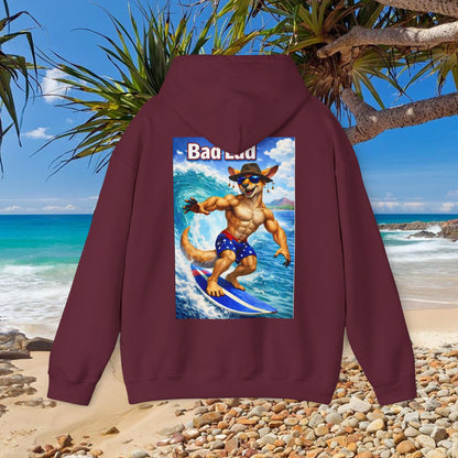 Bad Lad Oz Surfing Kangaroo Unisex Hoodie