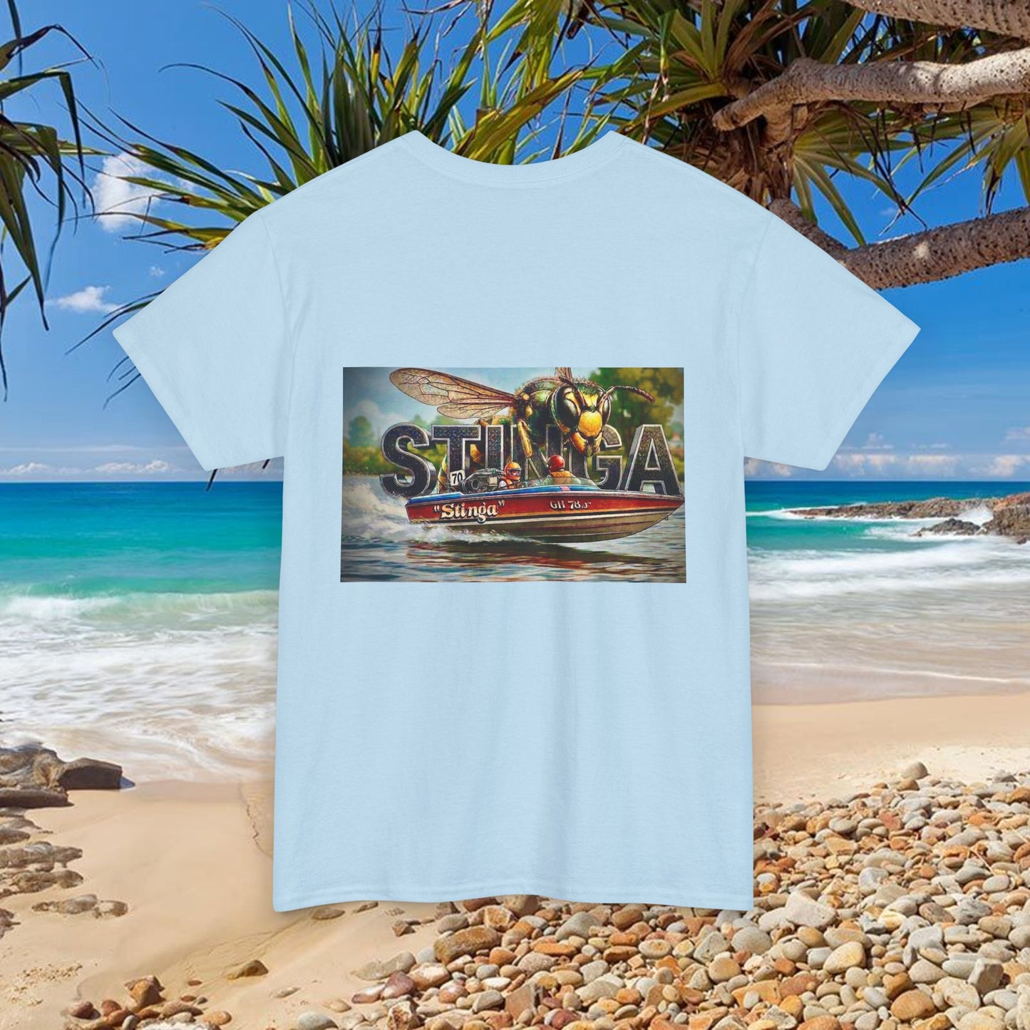 STINGA Australian Water Ski Racing Tribute T-shirt celebrating the incredible success of the Connelly known as a LEGEND in ski racing