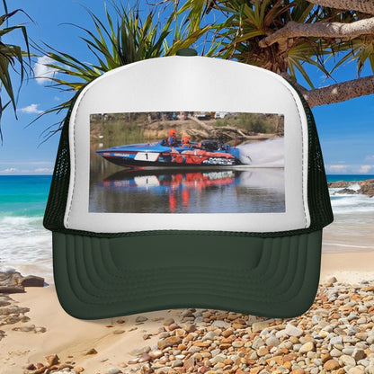 🇦🇺 Australian Water Ski Racing tribute with this cool 😎 Trucker Cap - MERC FORCE. Bad Lad Oz is paying homage to the speed demon itself in this Collection