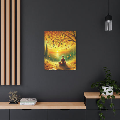 Hand Painted Canvas Wall Art Print - Meditation