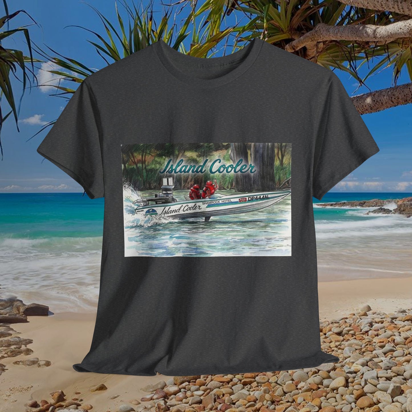 ISLAND 🏝️ COOLER Australian Water Ski Racing Tribute Range T-shirt Celebrates the Original Kings of the Murray