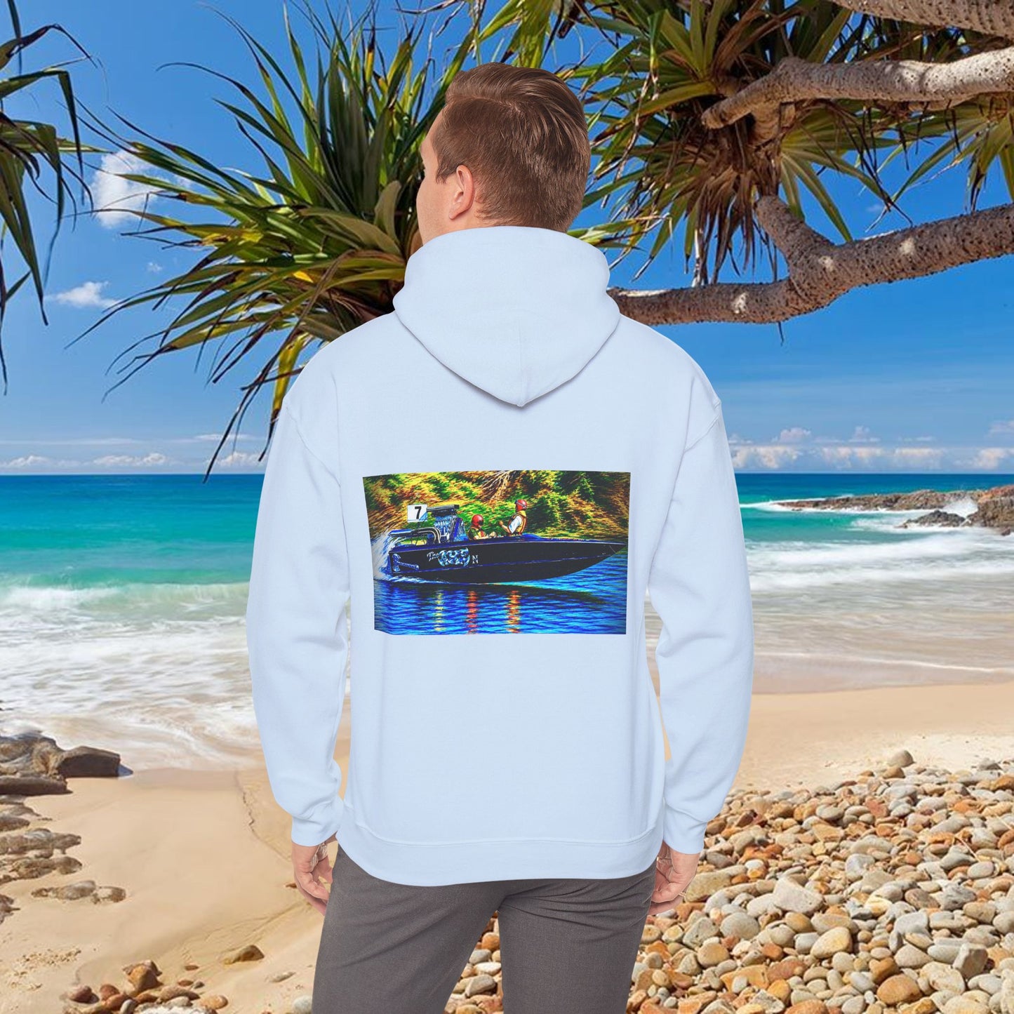 The Tribute Range - THE AXE -  Australian Water Ski Racing Hoodie. Bad Lad Oz has paid homage to the iconic THE AXE with our Tribute Collection