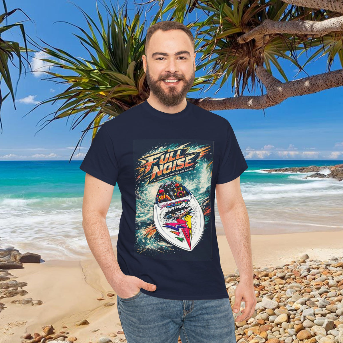 Gods Gift Australian Waterski Racing Boat Tribute Tee | Twin Turbo Old School Aussie Champion Game Changer