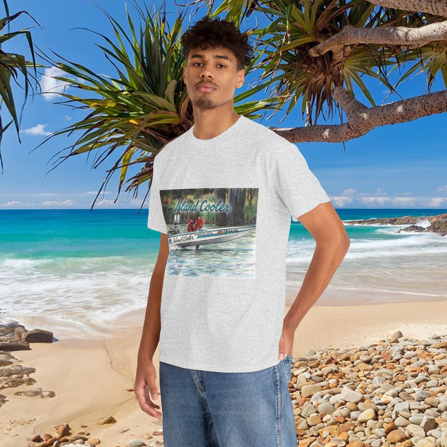 ISLAND 🏝️ COOLER Australian Water Ski Racing Tribute Range T-shirt Celebrates the Original Kings of the Murray