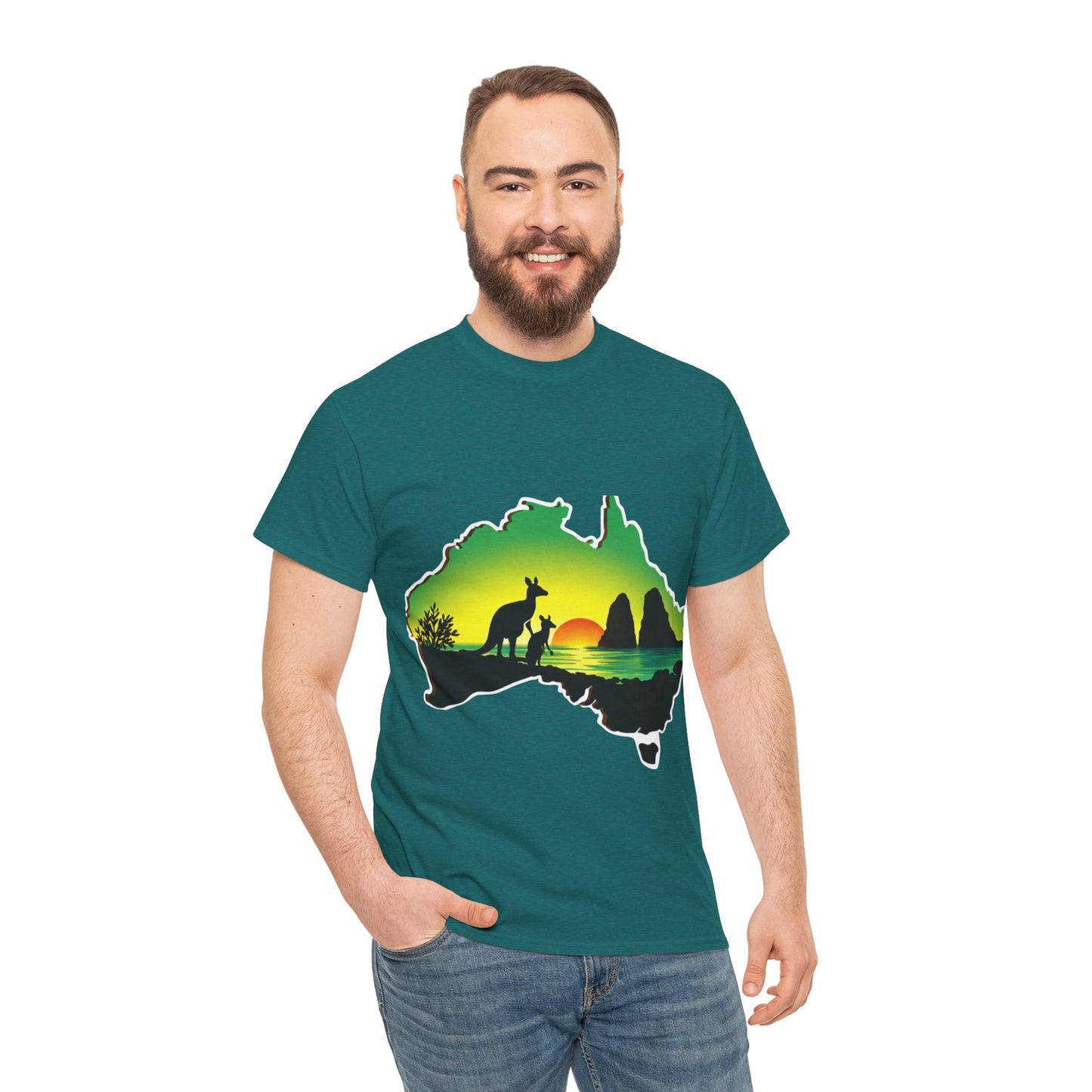Bad Lad Map of Oz Kangaroo T-shirt