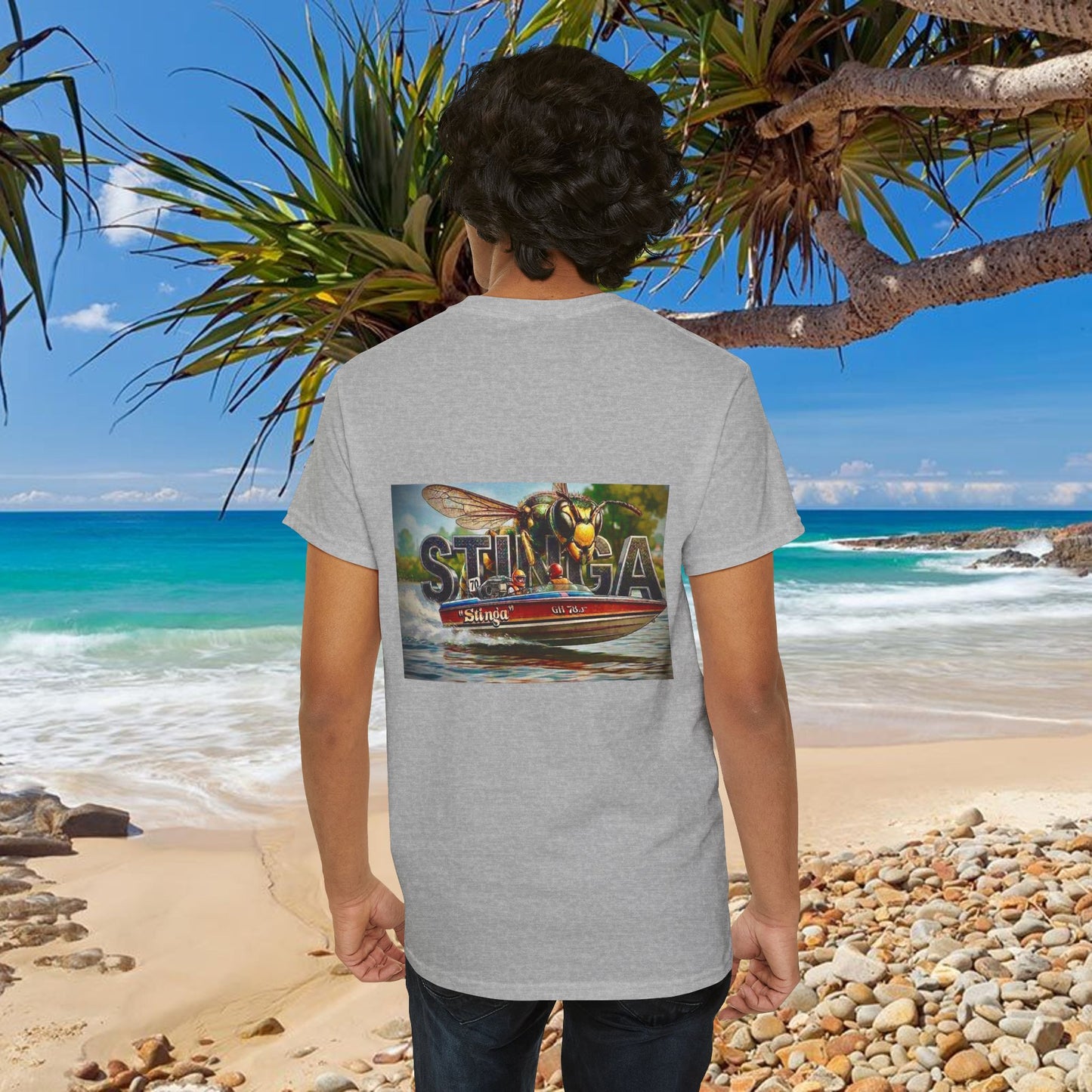 STINGA Australian Water Ski Racing Tribute T-shirt celebrating the incredible success of the Connelly known as a LEGEND in ski racing