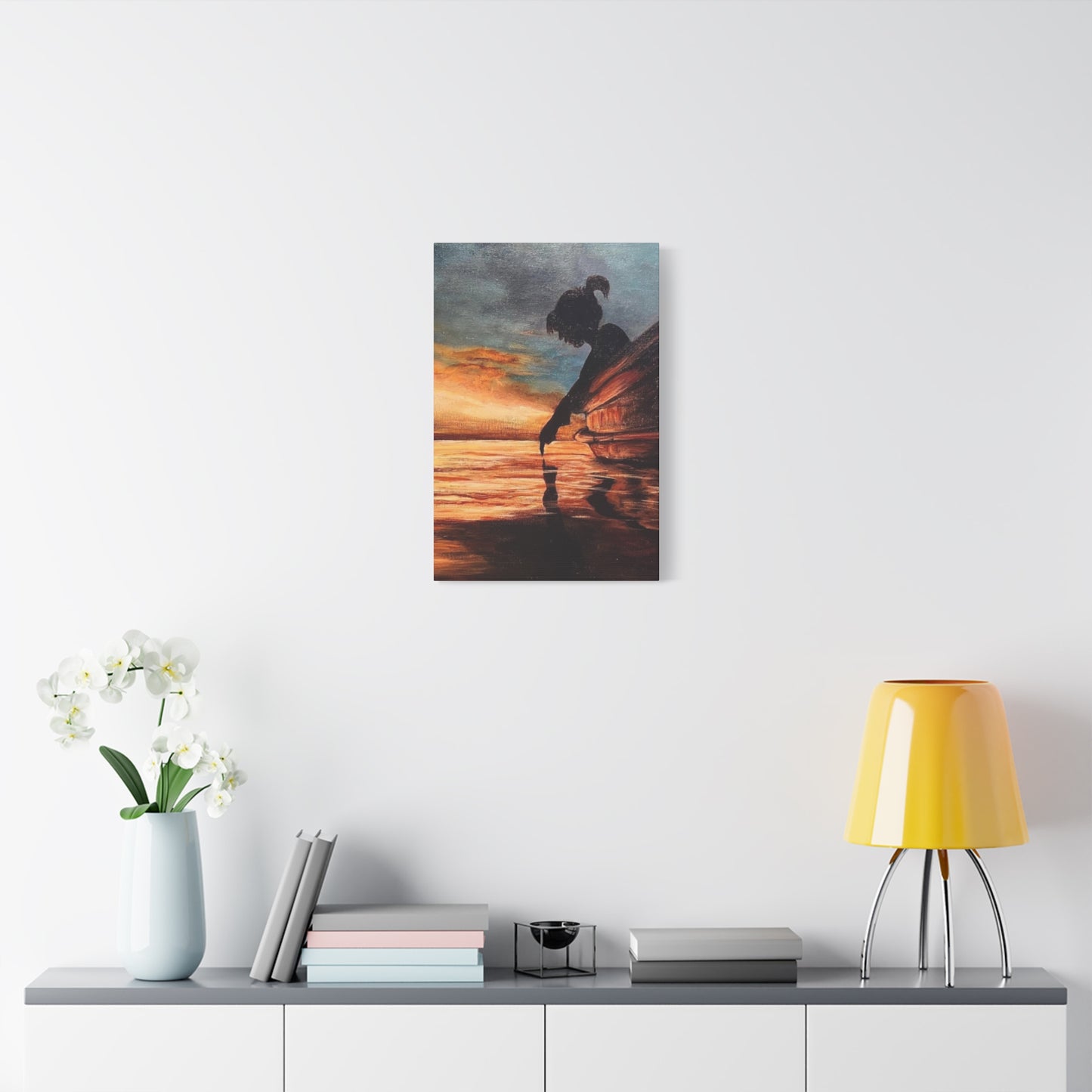 Hand Painted Canvas Wall Art Print - Reflection