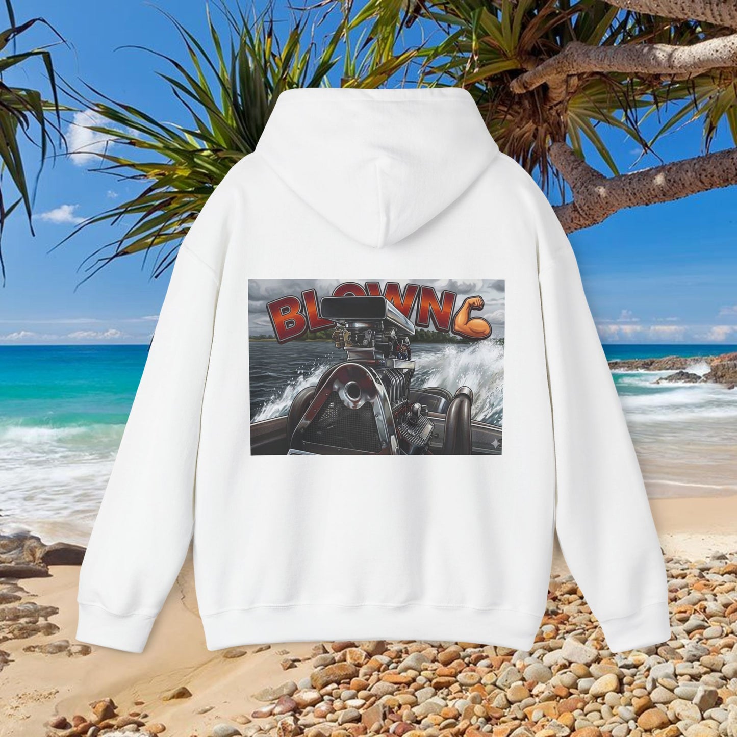 MIRAGE BLOWN MOTOR design from the Bad Lad Oz Ski Racing Tribute Collection Hoodies