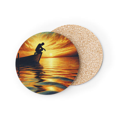 On The Lake Cork Drink Coasters