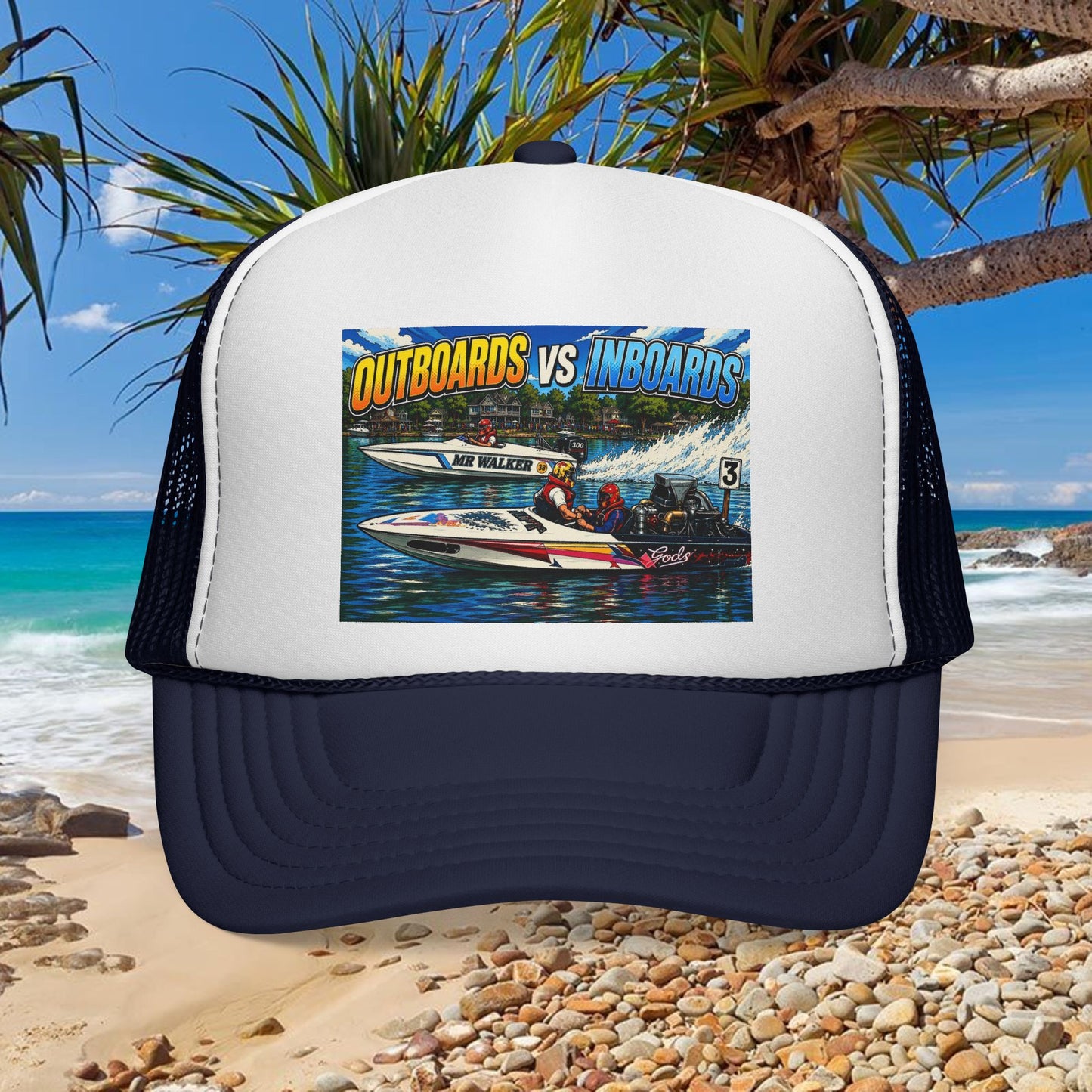 The Iconic GODS GIFT vs Mr WALKER battle is on this Bad Lad Oz Water Ski Racing Tribute Trucker Cap