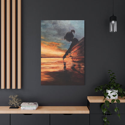 Hand Painted Canvas Wall Art Print - Reflection