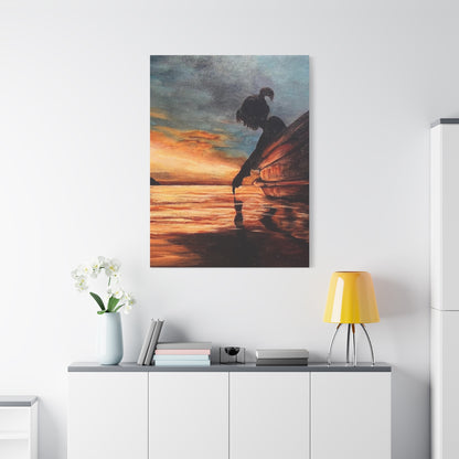 Hand Painted Canvas Wall Art Print - Reflection