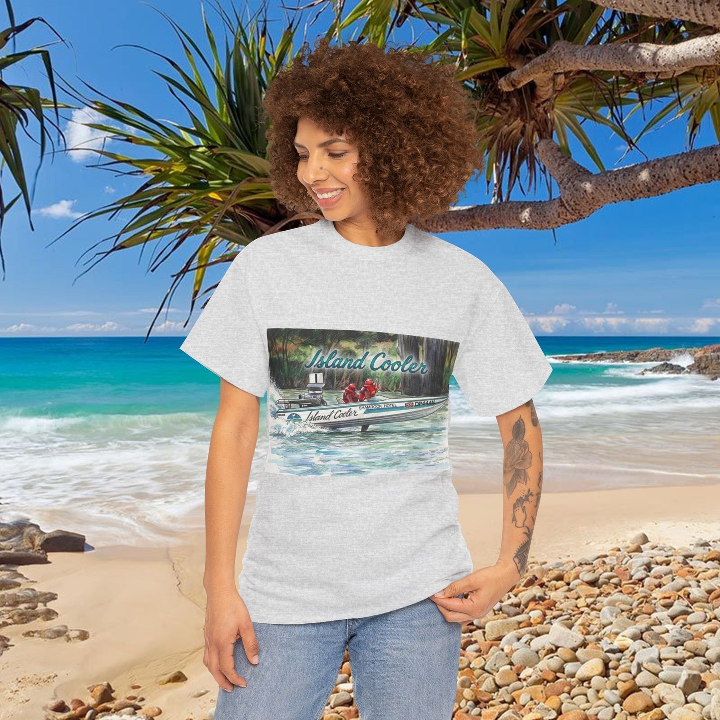 ISLAND 🏝️ COOLER Australian Water Ski Racing Tribute Range T-shirt Celebrates the Original Kings of the Murray