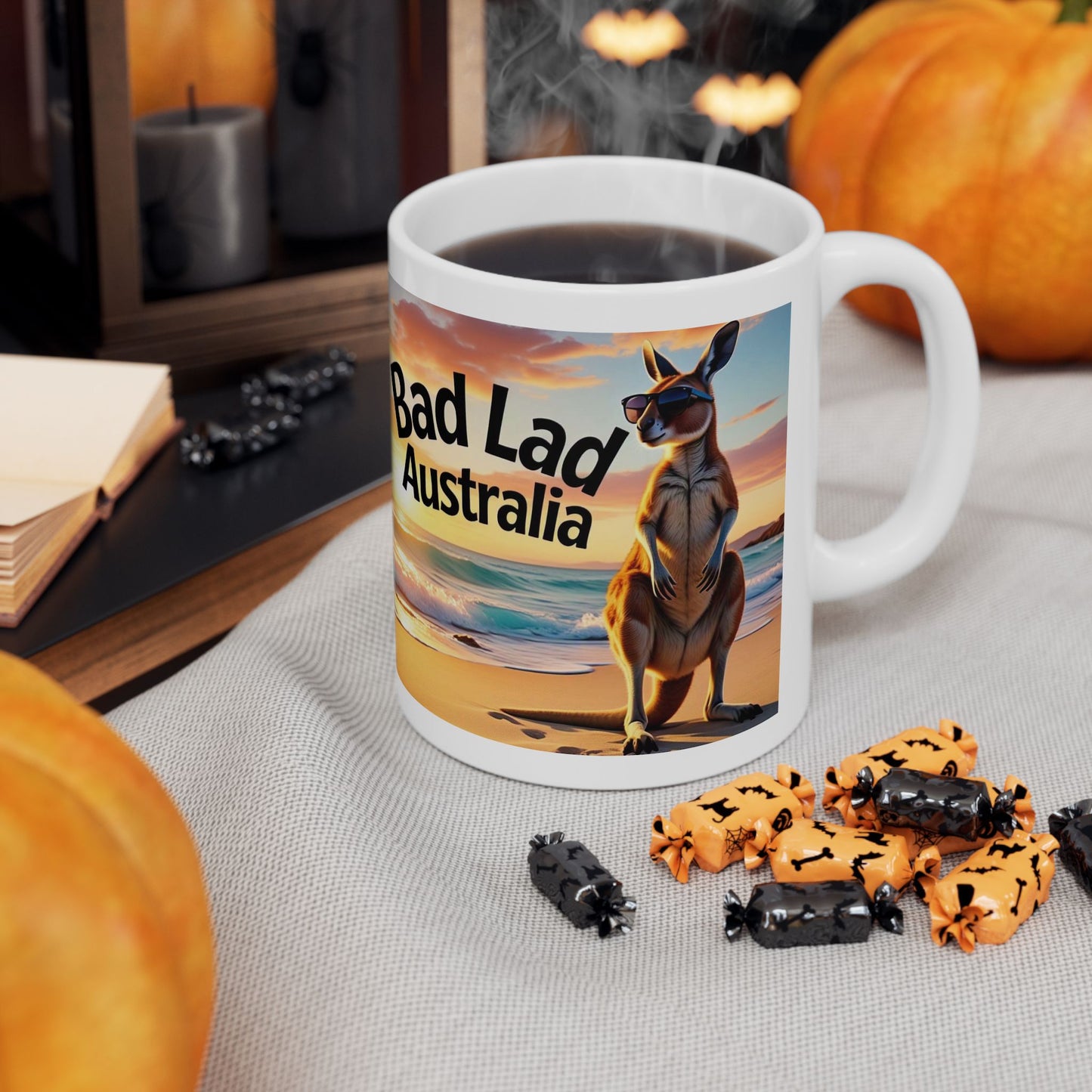 Bad Lad Oz Kangaroo Wave Mug