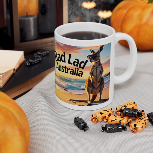 Bad Lad Oz Kangaroo Wave Mug