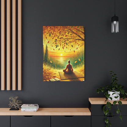 Hand Painted Canvas Wall Art Print - Meditation