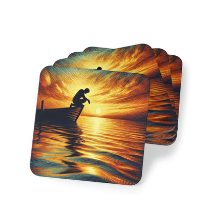 On The Lake Cork Drink Coasters