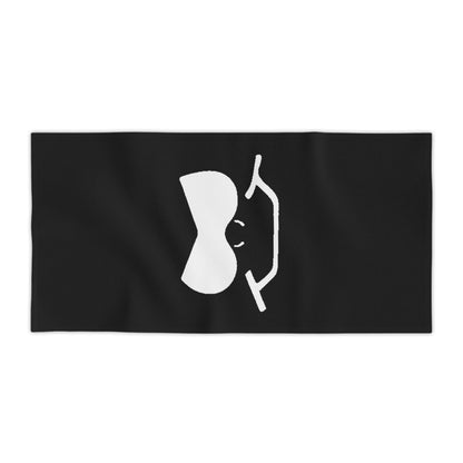 Bad Lad Smiley Beach Towel - Black
