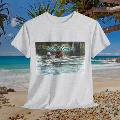 ISLAND 🏝️ COOLER Australian Water Ski Racing Tribute Range T-shirt Celebrates the Original Kings of the Murray